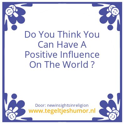 Tegeltje: Positive