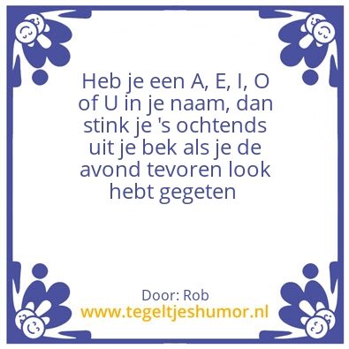Tegeltje: Look