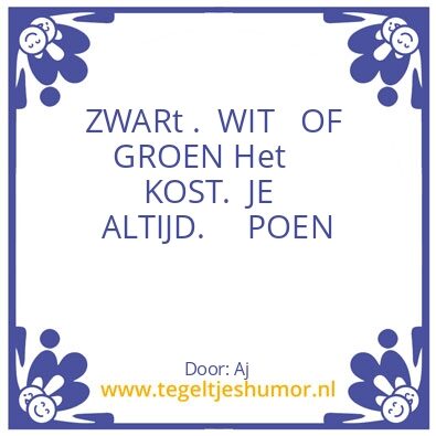 Tegeltje: Poen