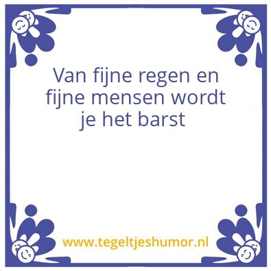 Tegeltje: Regen