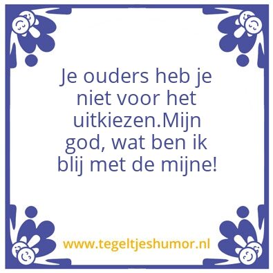 Tegeltje: Ouders