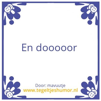 Tegeltje: Door