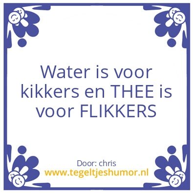 Tegeltje: thee