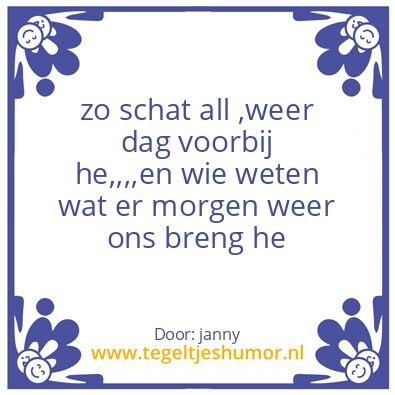 Tegeltje: janny