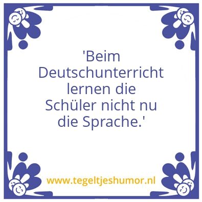 Tegeltje: Deutsch