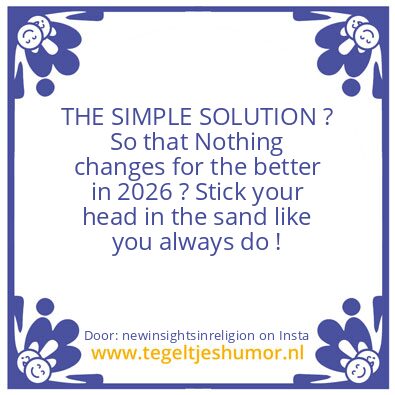 Tegeltje: THE SIMPLE SOLUTION ?