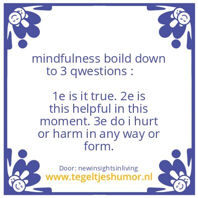 Tegeltje: mindfulness