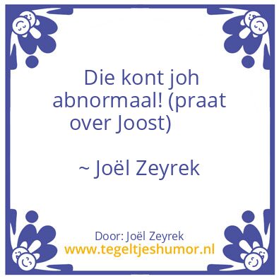 Tegeltje: Joel