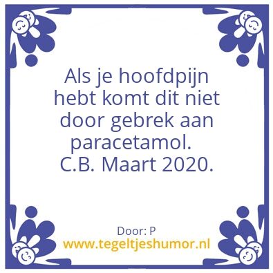 Tegeltje: Corona