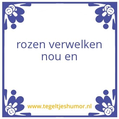 Tegeltje: rozen