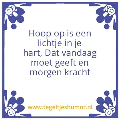 Tegeltje: Hoop