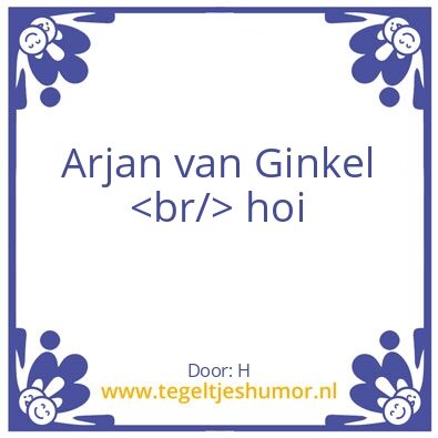 Tegeltje: H