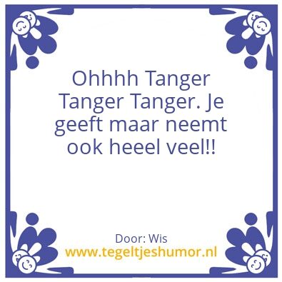 Tegeltje: Tanger