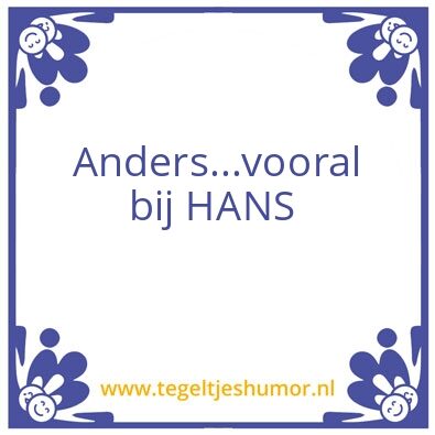 Tegeltje: ANDERS