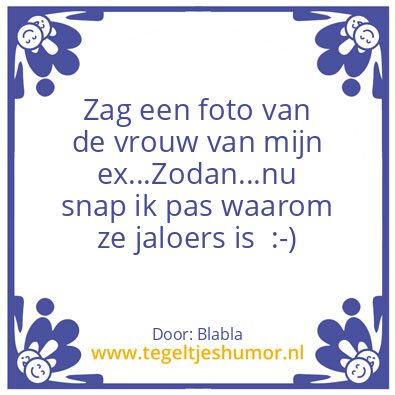 Tegeltje: Blabla