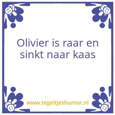 Tegeltje: Raar