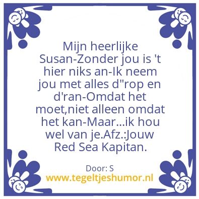 Tegeltje: S