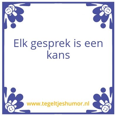 Tegeltje: Kans