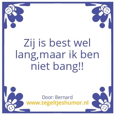 Tegeltje: L,ang