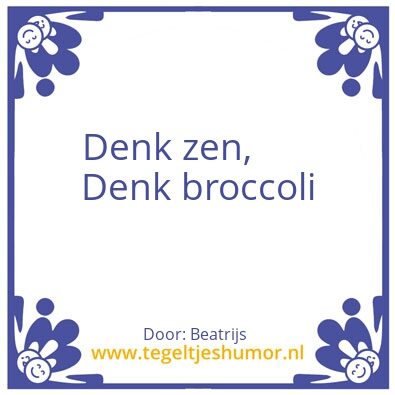 Tegeltje: Broccoli