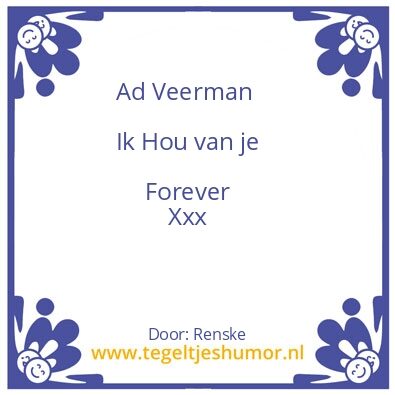 Tegeltje: Echte liefde