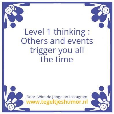 Tegeltje: Level 1 Thinking