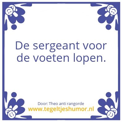 Tegeltje: sergeant