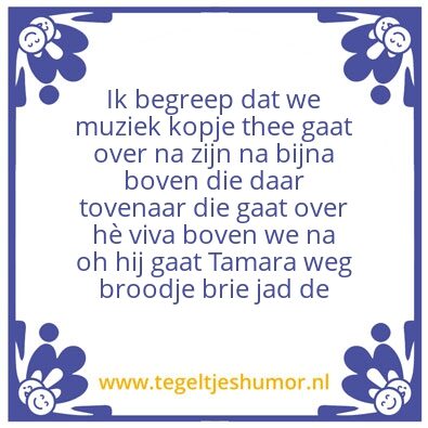 Tegeltje: X