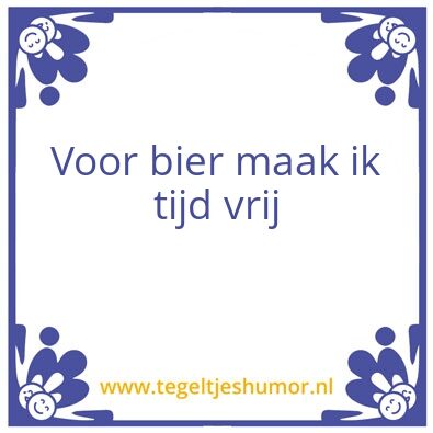 Tegeltje: Bier