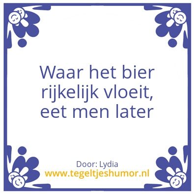 Tegeltje: Bier