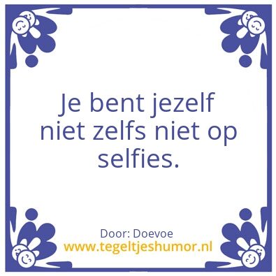 Tegeltje: Doevoe