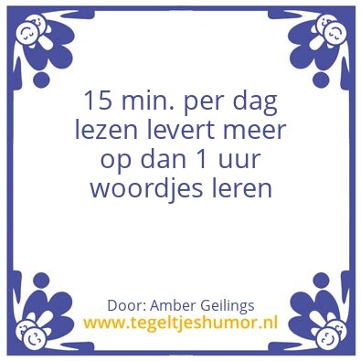 Tegeltje: lezen