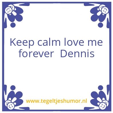 Tegeltje: you and me