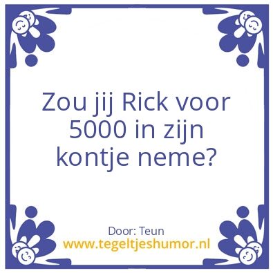 Tegeltje: Rickert