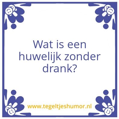 Tegeltje: Drank