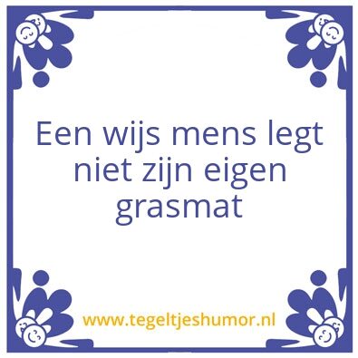Tegeltje: Gras