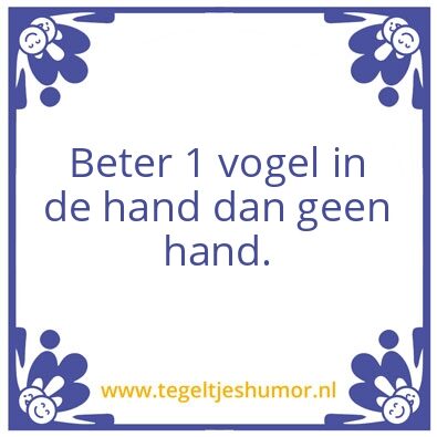 Tegeltje: Vogel
