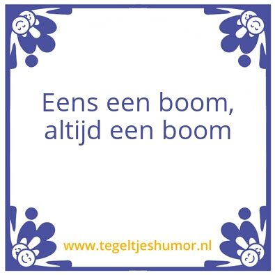Tegeltje: Boom