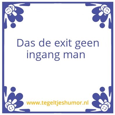 Tegeltje: Tegel