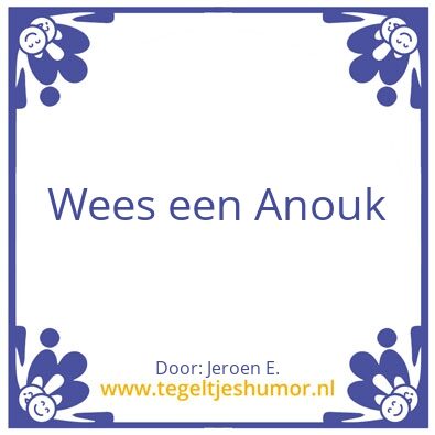 Tegeltje: Anouk