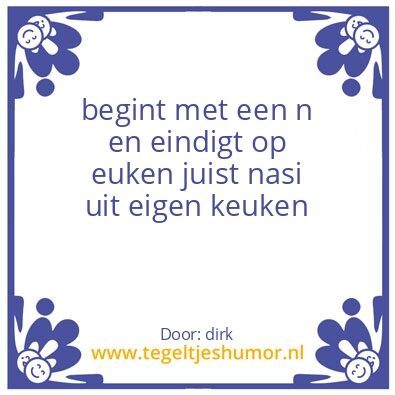 Tegeltje: van mij