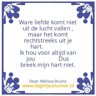 Tegeltje: Liefde