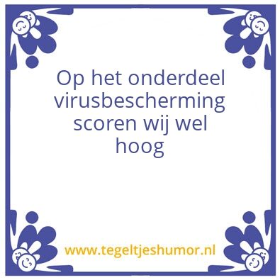 Tegeltje: Virus