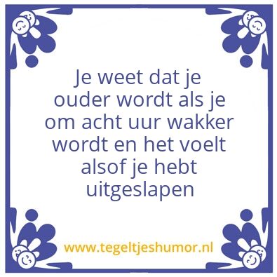 Tegeltje: Uitslapen