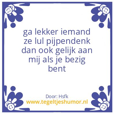 Tegeltje: Hsfk