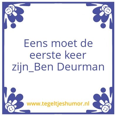 Tegeltje: Ben