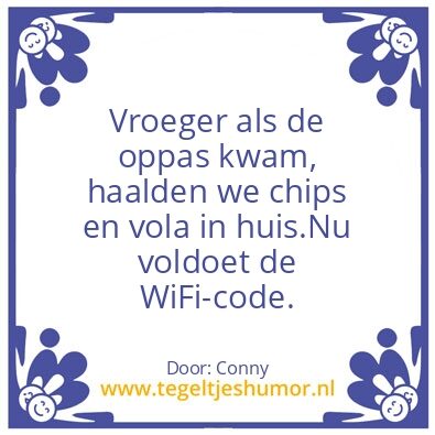 Tegeltje: Oppas