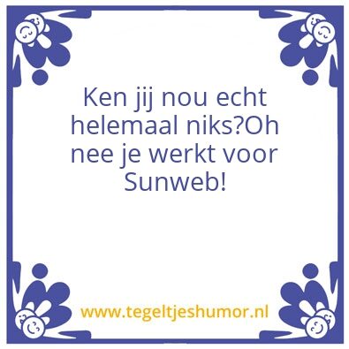 Tegeltje: Sunweb