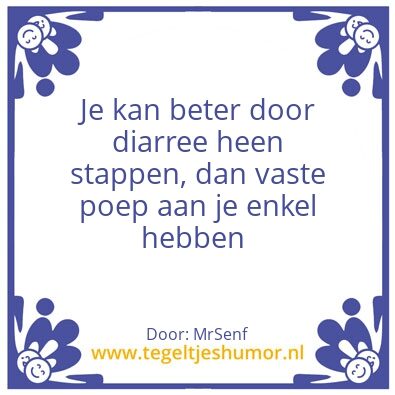 Tegeltje: SENF