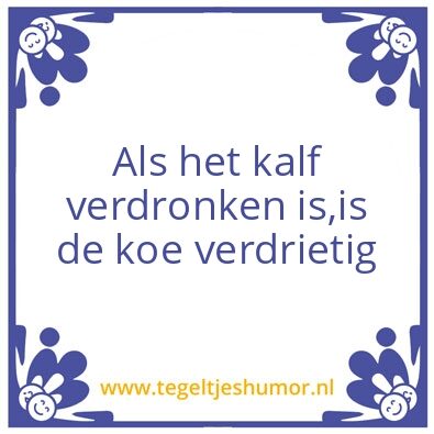 Tegeltje: kalf